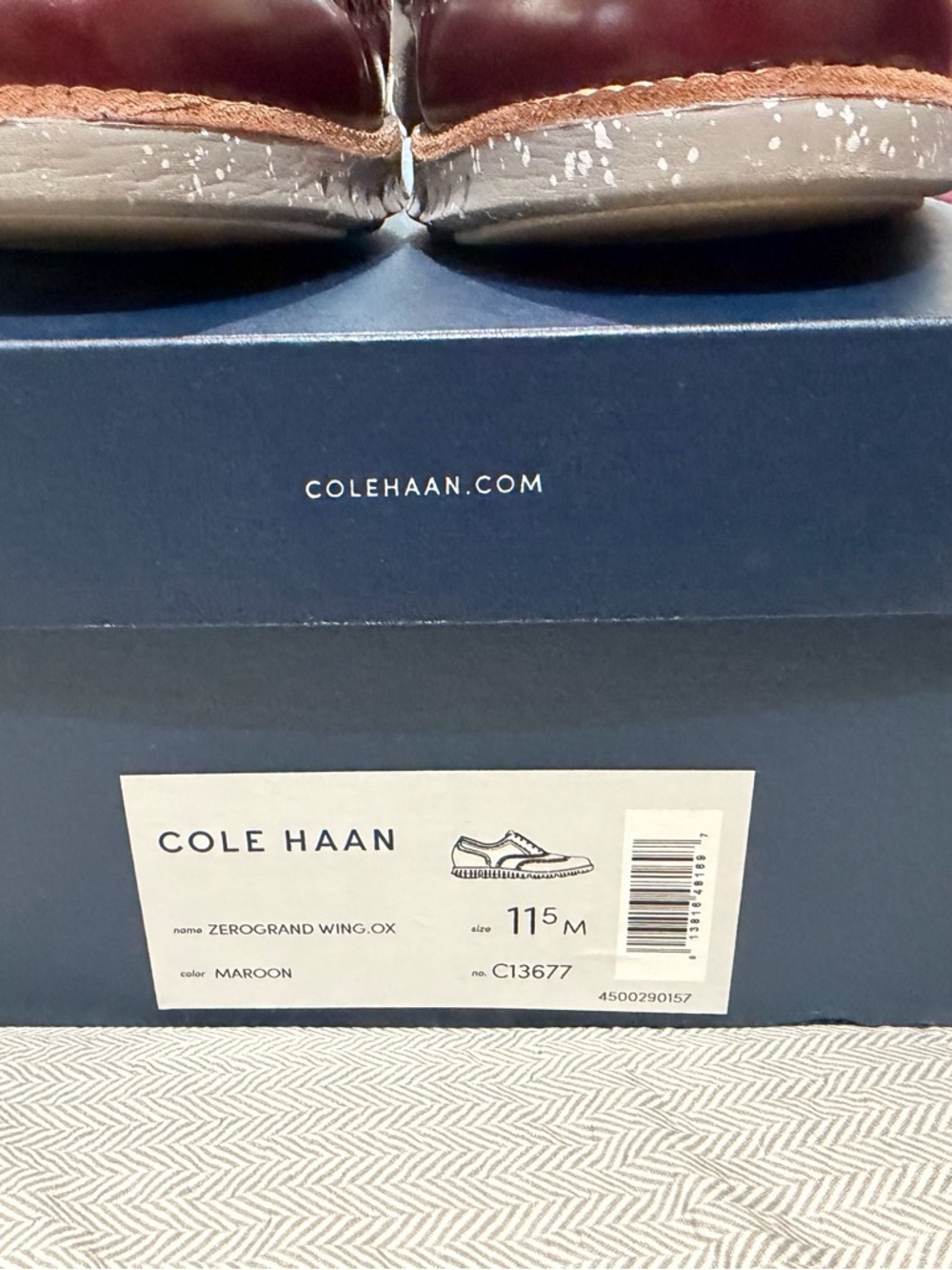 Cole Haan Maroon Zerogrand Wing Ox Dress Shoes